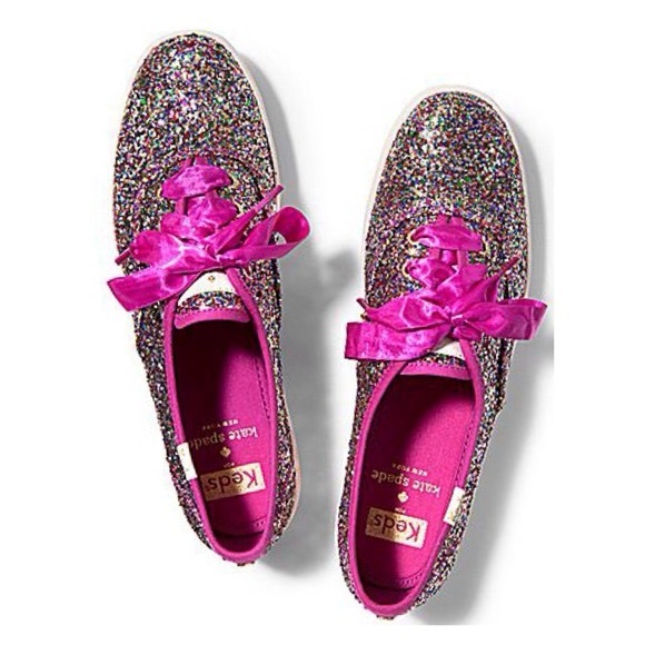 kate spade red glitter keds